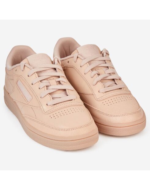 Baskets en Velours de Cuir Club C 85 Suede J4 rose clair