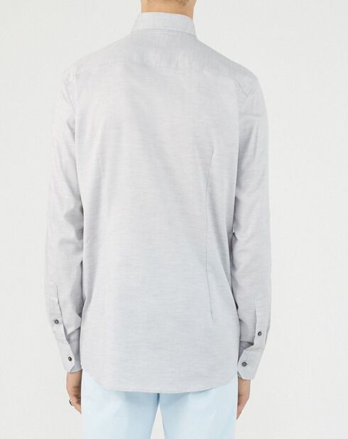 Chemise regular Modric chevrons gris clair