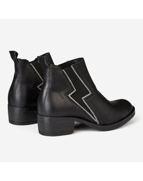 Chelsea Boots en Cuir Flash noires