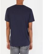 T-Shirt Tronys en coton flammé bleu marine