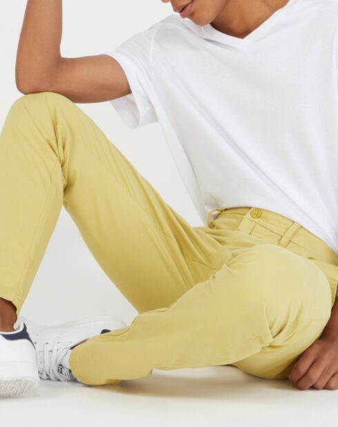 Pantalon chino Reano jaune