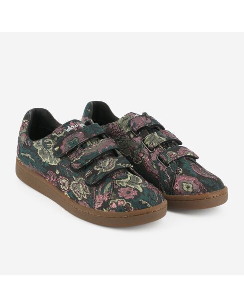 Baskets Chloé imprimé floral brodé vertes