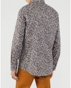 Chemise regular à fleurs bleu marine/multicolore