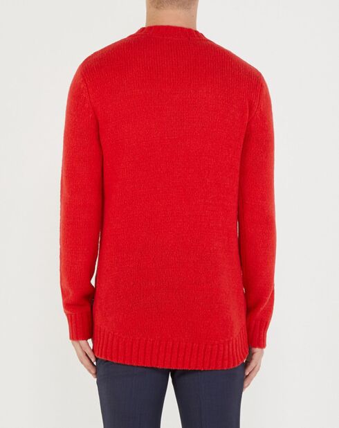 Pull en Laine mélangée rouge