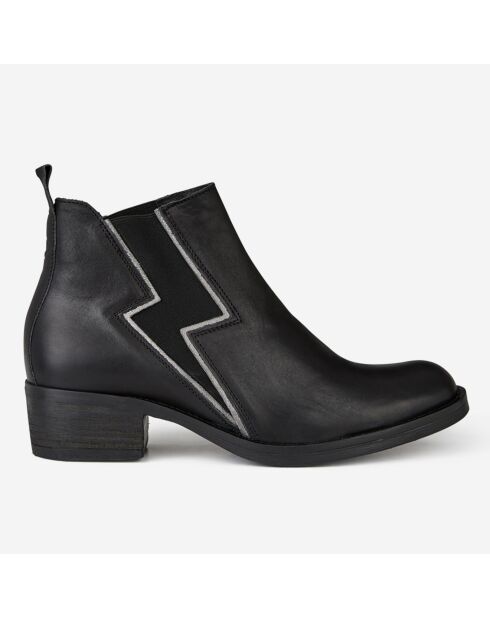 Chelsea Boots en Cuir Flash noires