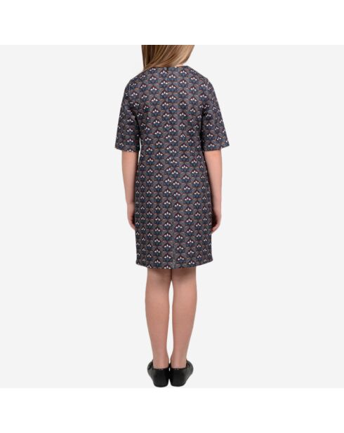 Robe courte à motifs multicolore