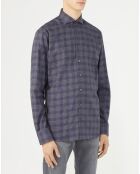 Chemise Slim fit tartan bleu/vert