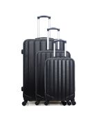 3 Valises 4 roues Himalaya 55/65/75cm noir