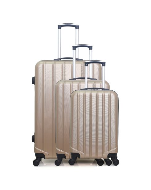 3 Valises 4 roues Himalaya 55/65/75cm beige