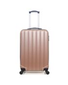 Valise Moyen Séjour 4 roues simples Himalaya 65 cm rose doré