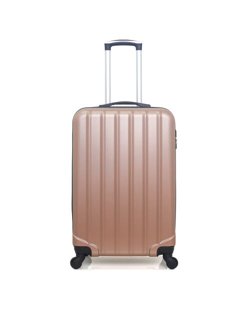 Valigia a soggiorno medio Himalaya 4 ruote singole 65 cm oro rosa