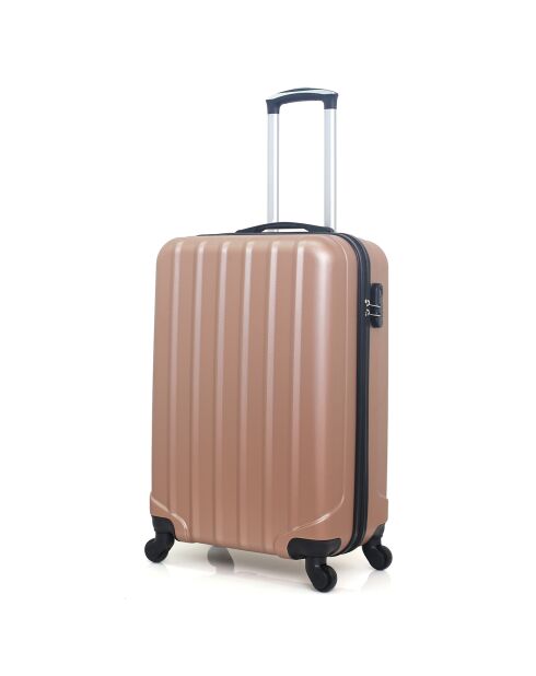 Valigia a soggiorno medio Himalaya 4 ruote singole 65 cm oro rosa