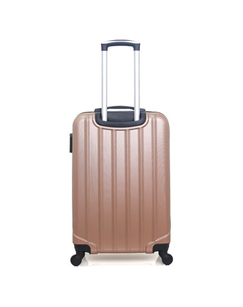 Valigia a soggiorno medio Himalaya 4 ruote singole 65 cm oro rosa