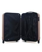 Valise Moyen Séjour 4 roues simples Himalaya 65 cm rose doré