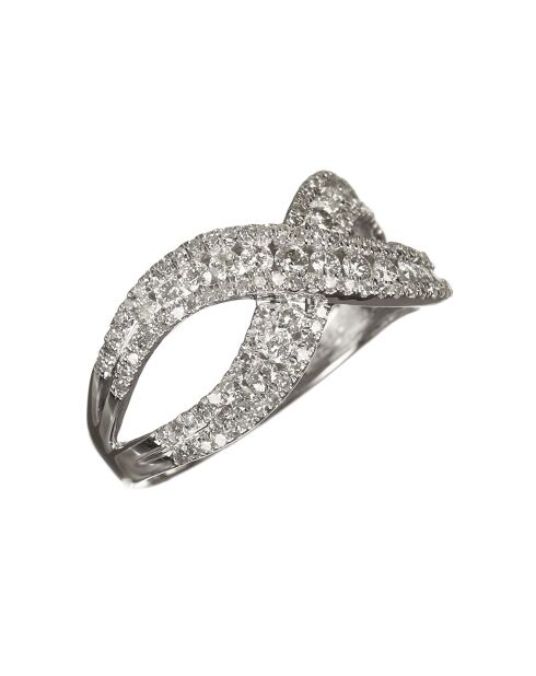 Infinity diamanten ring 0,74 kt witgoud