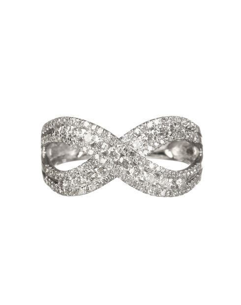 Infinity diamanten ring 0,74 kt witgoud