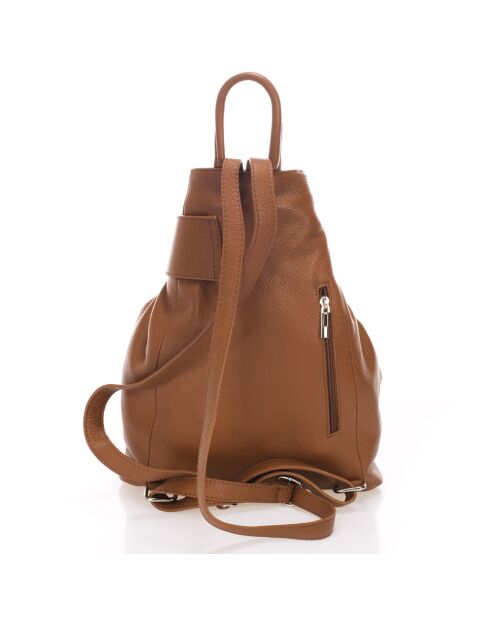 Cognac Cait Lederrucksack - 35x14x42 cm