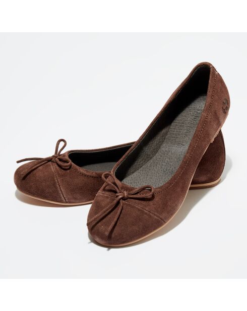 Ballerines en cuir  cacao