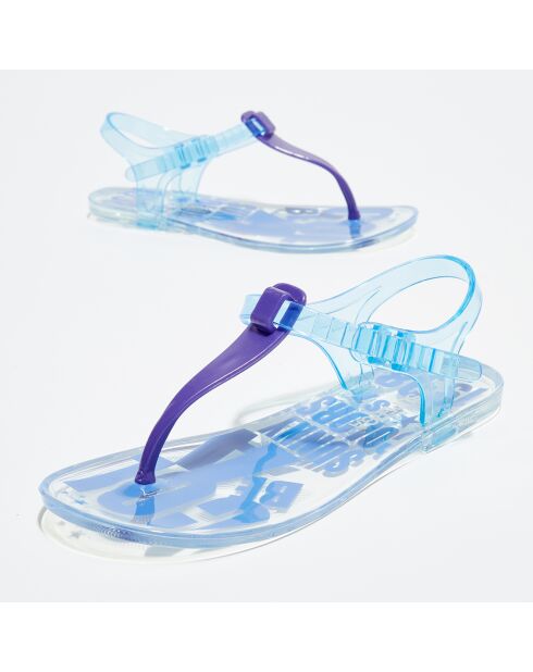 Slingbacks transparentes bleu/violet