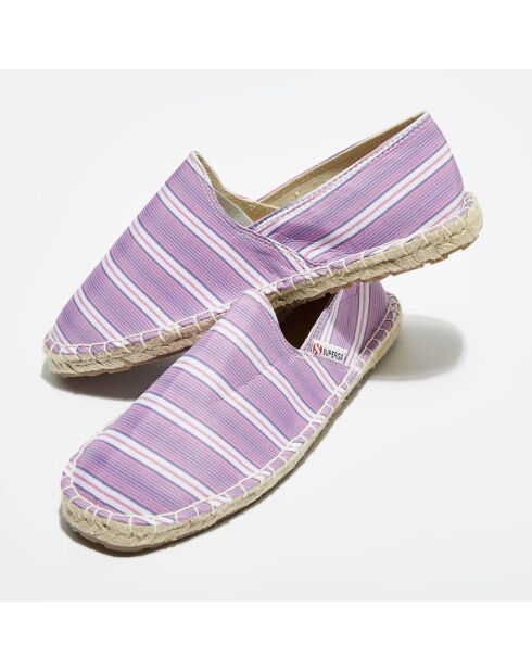 espadrillas fucsia/lilla in tela a righe