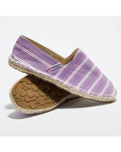 espadrillas fucsia/lilla in tela a righe