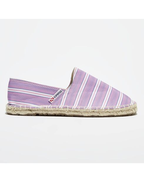 espadrillas fucsia/lilla in tela a righe