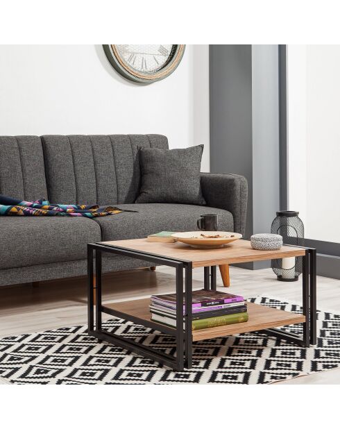 Table basse cosmo arena pin/noir - 70x40x70 cm