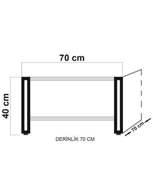 Table basse cosmo arena pin/noir - 70x40x70 cm