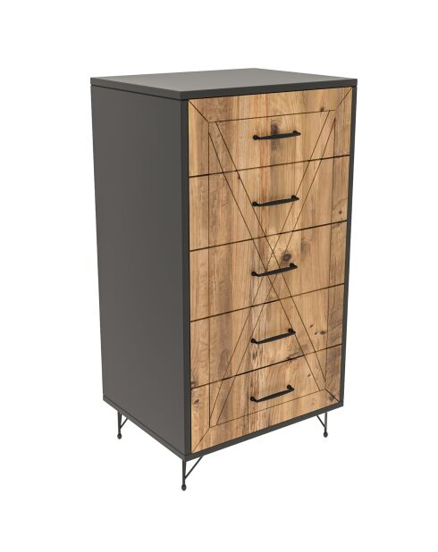 Commode planet pin/anthracite - 50x95x40 cm