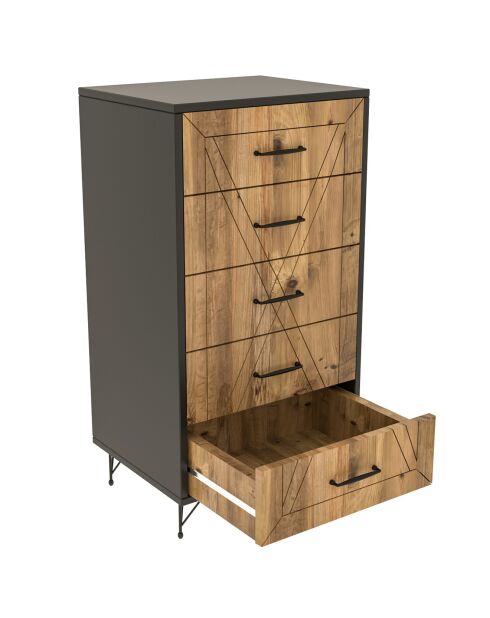 Commode planet pin/anthracite - 50x95x40 cm