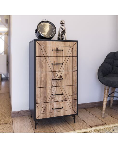 Commode planet pin/anthracite - 50x95x40 cm