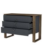 Commode Bumerang noyer/anthracite - 110x76x45 cm