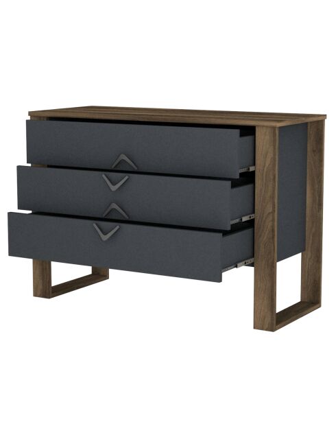 Commode Bumerang noyer/anthracite - 110x76x45 cm