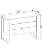 Commode Bumerang noyer/anthracite - 110x76x45 cm
