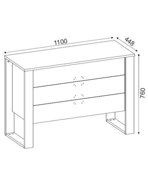 Commode Bumerang noyer/anthracite - 110x76x45 cm