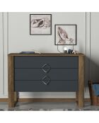 Commode Bumerang noyer/anthracite - 110x76x45 cm