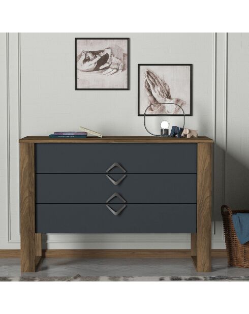Commode Bumerang noyer/anthracite - 110x76x45 cm