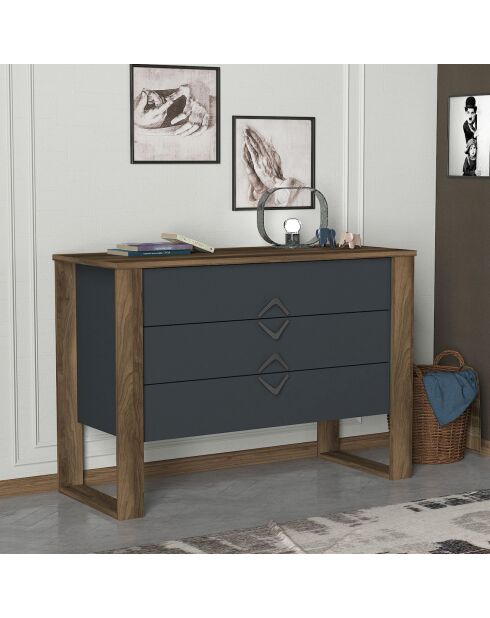 Commode Bumerang noyer/anthracite - 110x76x45 cm