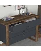 Commode Bumerang noyer/anthracite - 110x76x45 cm