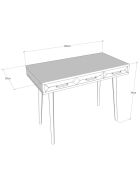 Bureau milano pin/anthracite - 105x79x55 cm