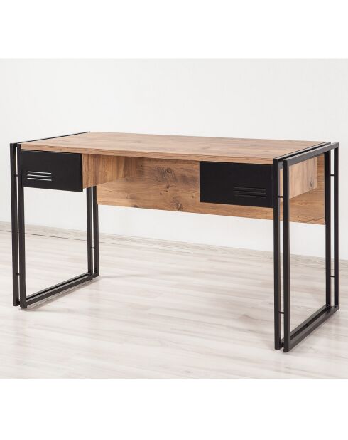 Bureau cosmo siesta pin/noir - 139x75x60 cm