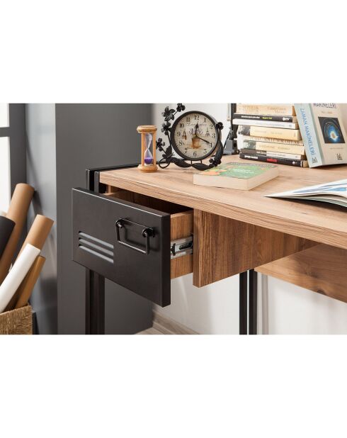 Bureau cosmo siesta pin/noir - 139x75x60 cm