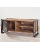Meuble tv cosmo foris pin/noir - 130x50x45 cm