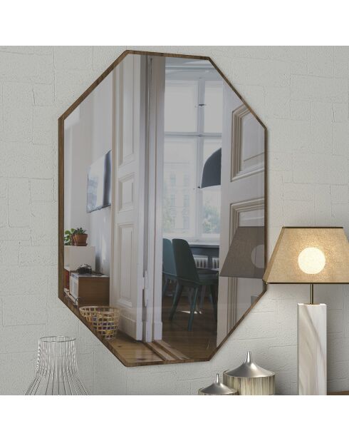 Miroir Lost noyer - 70x45x2 cm