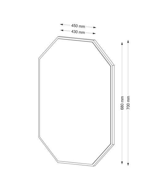 Miroir Lost noyer - 70x45x2 cm