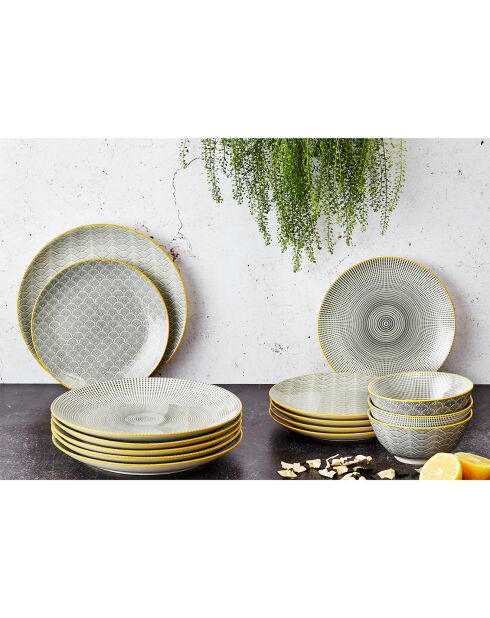 Service Les essentiels Eclipse gris anthracite - 18 pièces