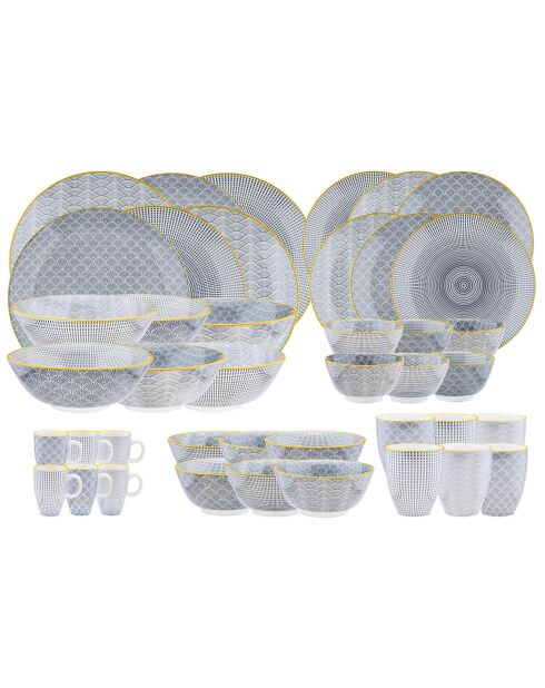 Service Complet Eclipse gris anthracite - 42 pièces