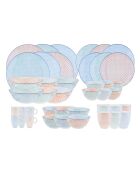 Service Complet Pastel rose pastel/bleu pastel/vert pastel - 42 pièces