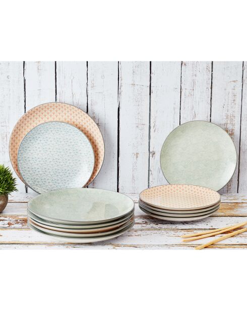 Service Les essentiels Pastel rose pastel/bleu pastel/vert pastel - 18 pièces