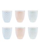 6 Mugs Pattern Pastel rose pastel/bleu pastel/vert pastel - 30 cl